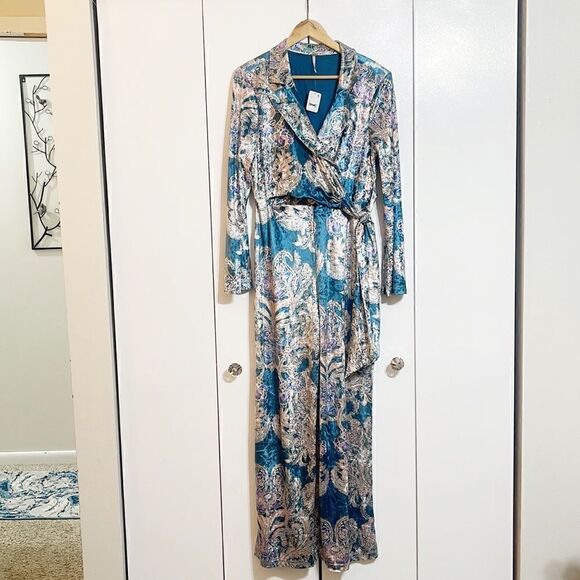 Free People Delphine Velvet Jumpsuit Size M - Picture 5 of 6